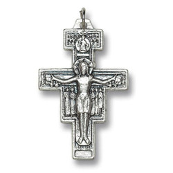 Metal San Damiano Crucifix - 50/PK