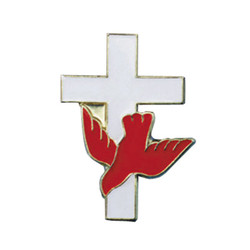 Cross with Dove Lapel Pin - 25/pk (BS142)