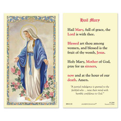 Our Lady of Grace Laminated Holy Card