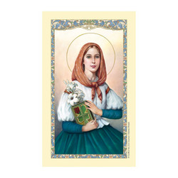 St. Dymphna Laminated Holy Card - 25/pk
