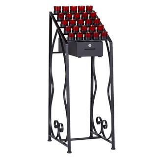 Votive Stand with Locking Offering Box - 25-Cup