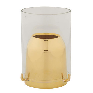1-1/2" Sudbury Brass - Brass Follower with Glass Shield