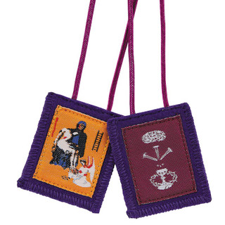 Small Benediction and Protection Purple Scapular - 6/pk