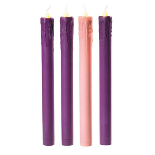 Flameless Advent Candle Set - 4 sets/pk