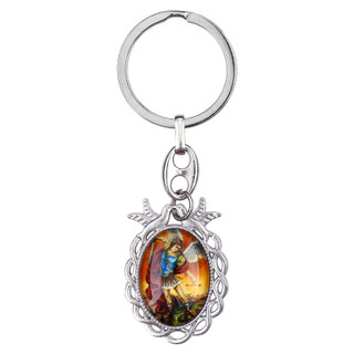 St. Michael the Archangel Alloy Key Chain - 12/pk - [Consumer]Autom