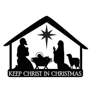Nativity Stable Christmas Auto Magnet - 24/pk