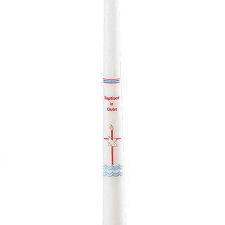 Baptized in Christ Baptismal Candle - 24/pk