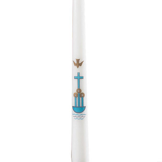 Cross and Dove Baptismal Candle - 24/pk