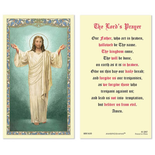 Christ Blessing Laminated Holy Card - 25/pk (800-3430)