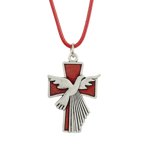 Confirmation Cross and Dove Pendant - 12/pk