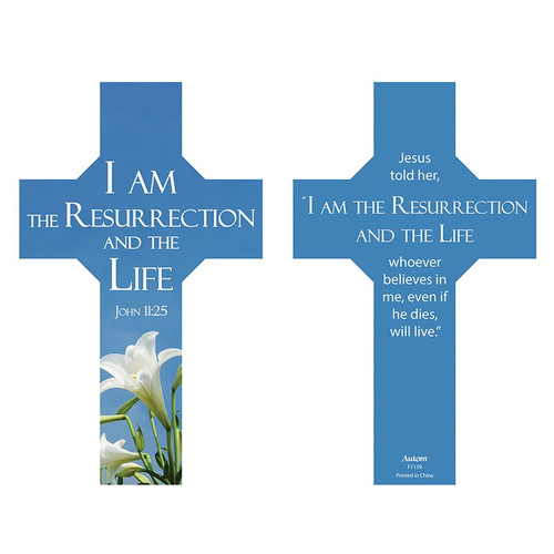 I am The Resurrection Cross Bookmark - 100/pk