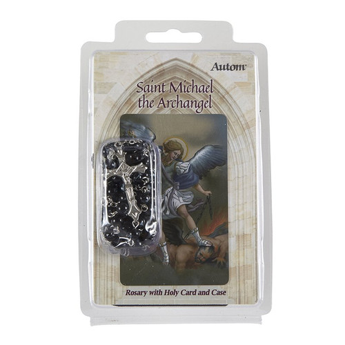 St. Michael Rosary with Case - 6/pk