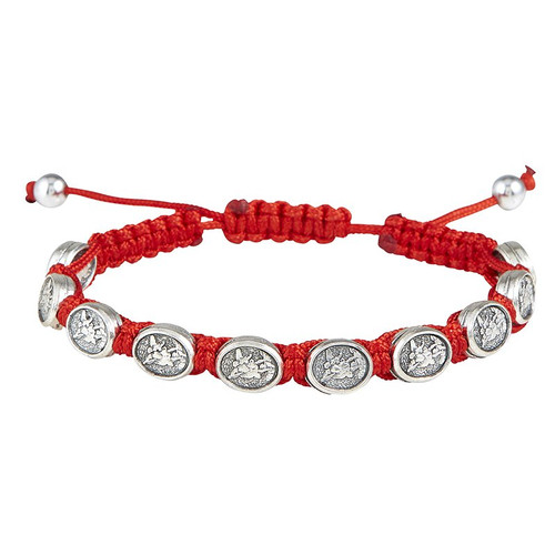 St. Michael/Guardian Angel Bracelet - Red - 12/pk