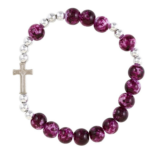 Walk with Me Lenten Rosary Bracelet - 12/pk