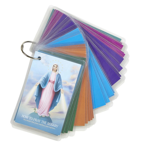 Laminated Rosary Prayer Card Set - 2 sets/pk