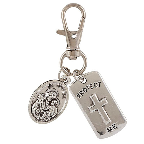 St. Joseph Protect Me Key Ring - 12/pk