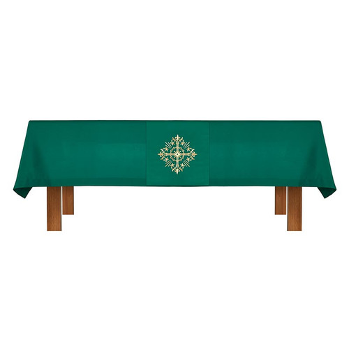 Altar Frontal and Holy Trinity Cross Overlay Cloth - Set of 2 (J0943GRN)
