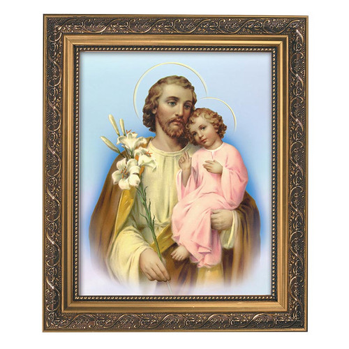 Saint Joseph And Child Framed Print (79-0422)