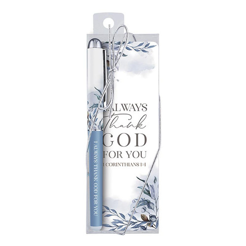 I Always Thank God For You Gift Pen with Bookmark - 12/pk