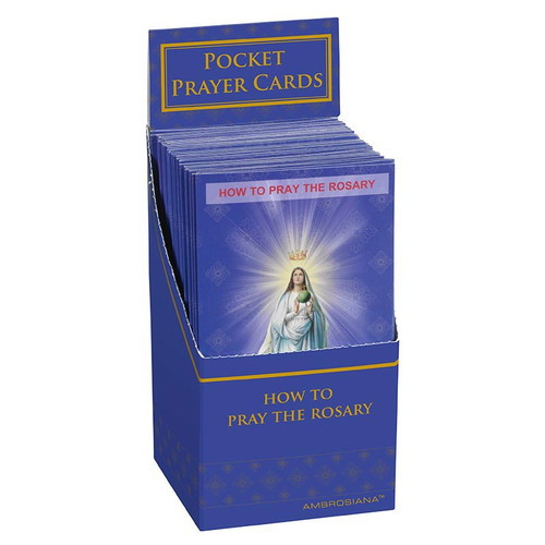 How to Pray the Rosary Pocket Card Display - 48/pk
