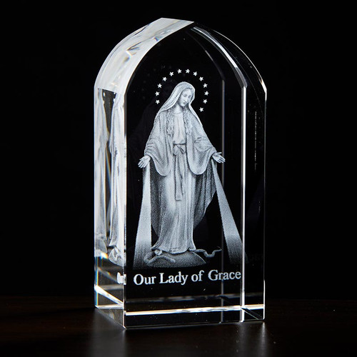 Our Lady of Grace Etched Glass