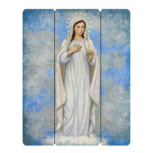 Our Lady of Medjugorje Pallet Sign