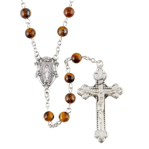 Tiger Eye Gemstone Rosaries