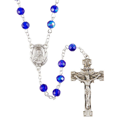 Prague Sapphire Rosary (J7413)