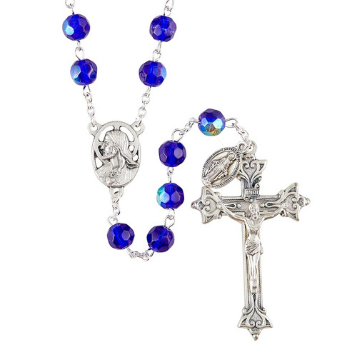 Prague Sapphire Rosary (J7397)