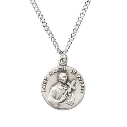 St. Martin de Porres Medal on Chain (JC-9118/1MFT)