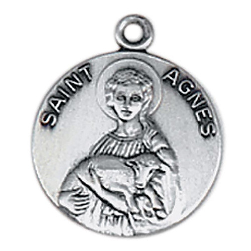 St. Agnes Medal on Chain (JC-463/1MFT)
