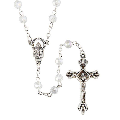 Crystal Glass Bead Rosary (BK-12410)
