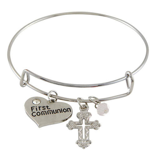 First Communion Bangle Bracelet  (BK-12036)