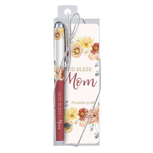 God Bless Mom Gift Pen with Bookmark - 12/pk