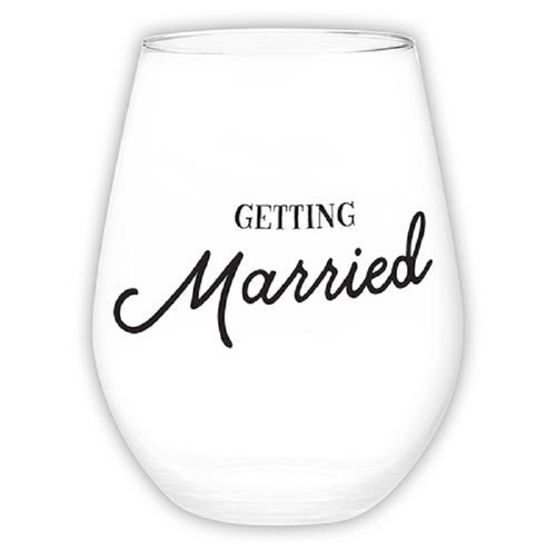 Jumbo Wine Glass - Getting Married - 4/cs