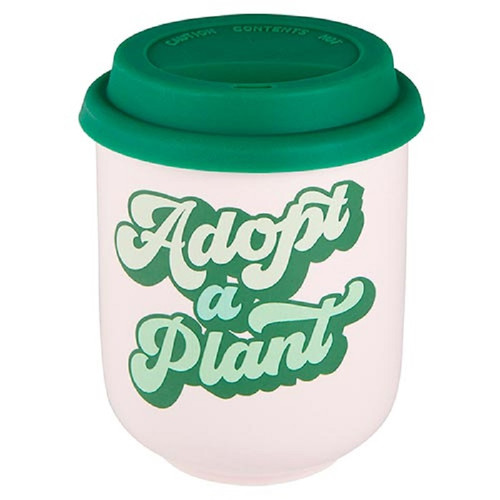 Ceramic To Go Mug - Adopt a Plant
