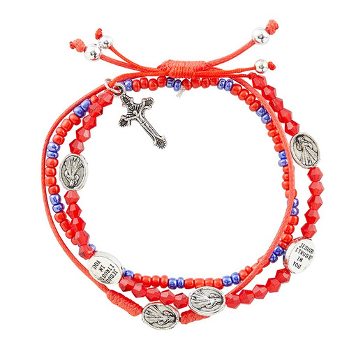 Divine Mercy 3-Piece Bracelet Stack Set - 6 sets/pk