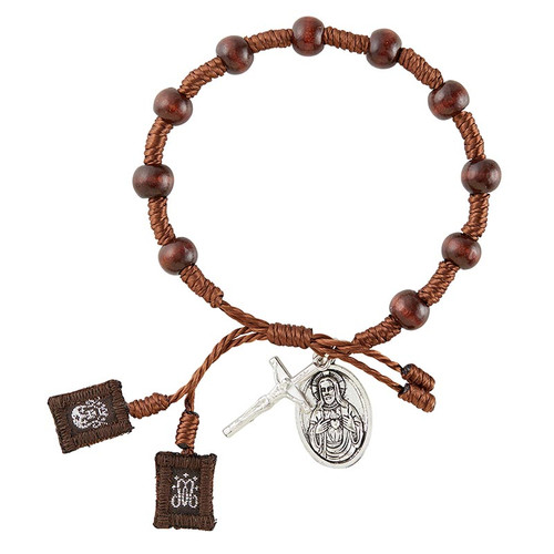 Scapular Rosary Bracelet - 8/pk