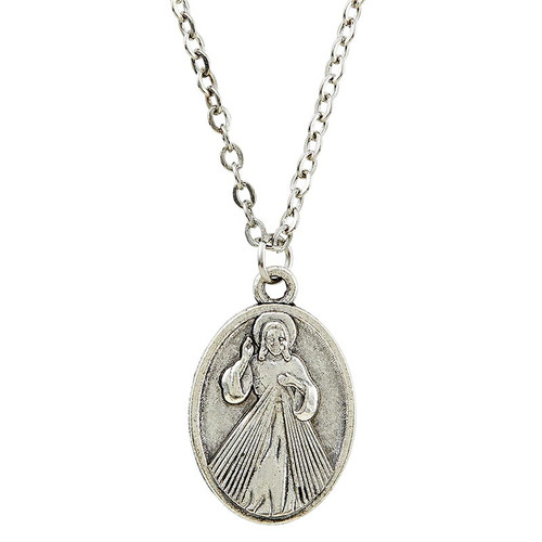 Divine Mercy Pendant with Holy Card - 12/pk