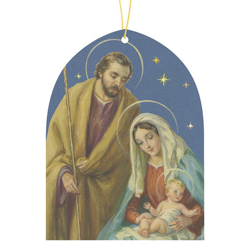Holy Family Wood Ornament