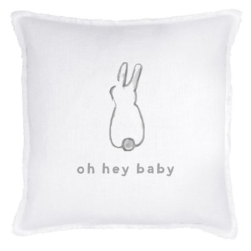 Face To Face Square Pillow - Hey Baby