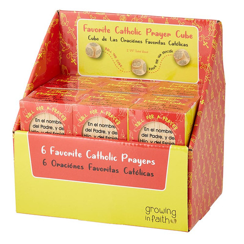 Spanish Prayer Cube Display - 24pk