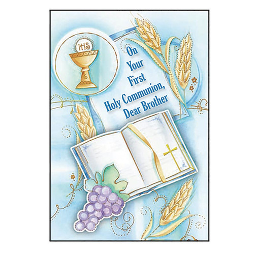 On Your First Holy Communion Dear Brother Card