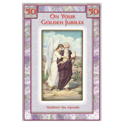 On Your Golden Jubilee 50th Jubilee Anniversary Card withRemovable Prayer Card