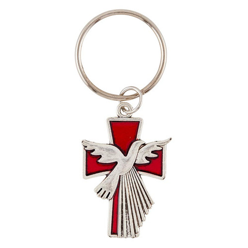 Cross and Dove Confirmation Key Chain - 12/pk