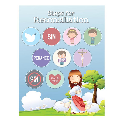 Steps for First Reconciliation Activity Card - 12/pk