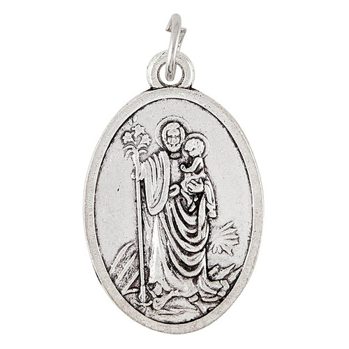St. Joseph, Terror of Demons Oxidized Medal - 50/pk