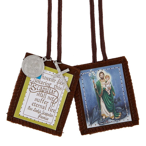 St. Joseph, Terror of Demons Scapular with Medals - 12/pk