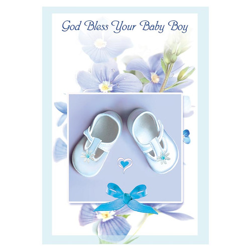 God Bless Your Baby Boy Card (BC37012)