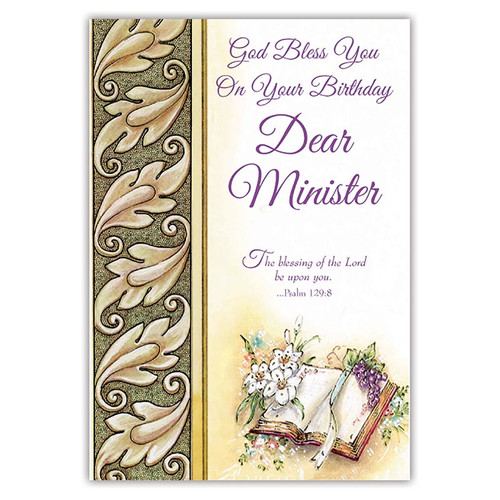 Dear Minister Birthday Card
